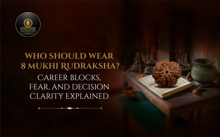 Who Should Wear 8 Mukhi Rudraksha? Career Blocks, Fear, and Decision Clarity Explained 