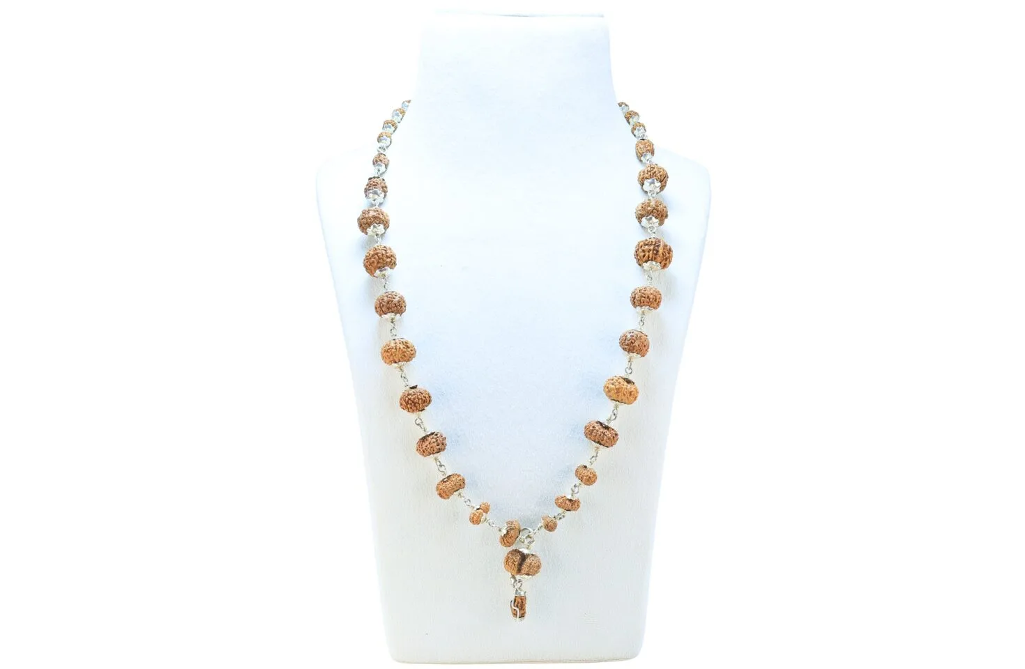 Indrakshi Mala with Silver Capping ( Indonesian ) - Mala Image