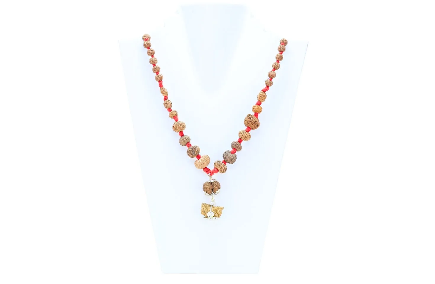 1 to 14 Mukhi Rudraksha Mala with with Double Ganesh ( Siddha Mala Indonesian ) - Mala Image