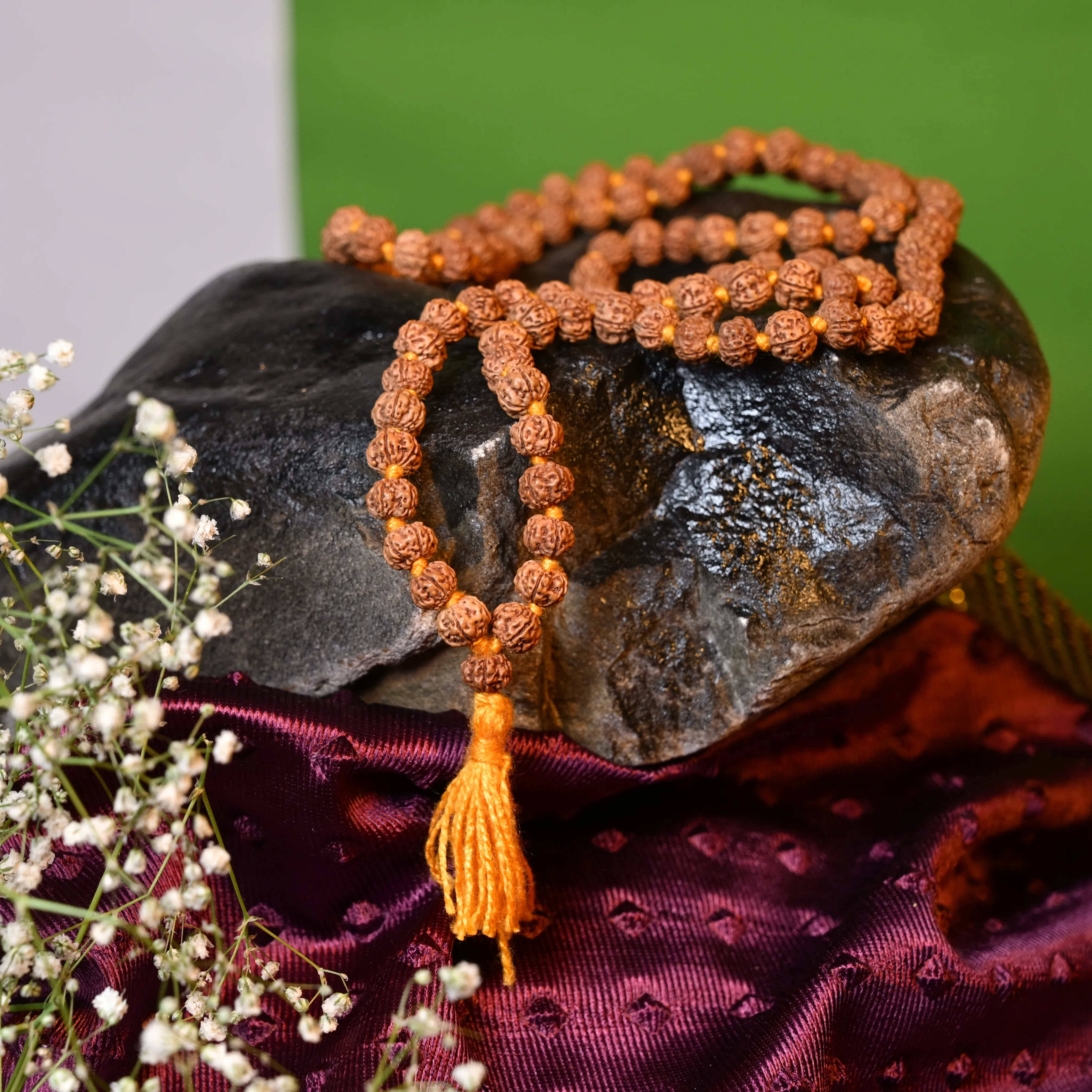 5 Mukhi Indonesian Mala - Certificate: DCL/2026/B/0061 - Rudraksha Zoom Image