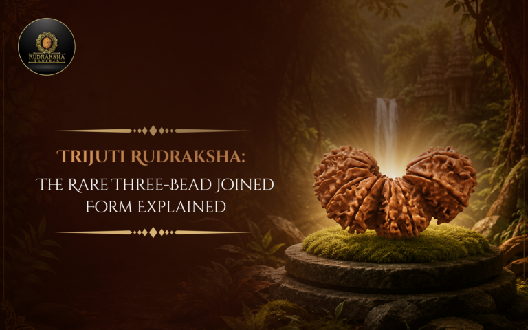 Trijuti Rudraksha: The Rare Three-Bead Joined Form Explained 