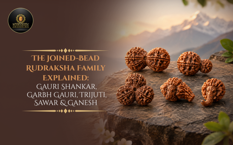 The Joined-Bead Rudraksha Family Explained: Gauri Shankar, Garbh Gauri, Trijuti, Sawar & Ganesh
